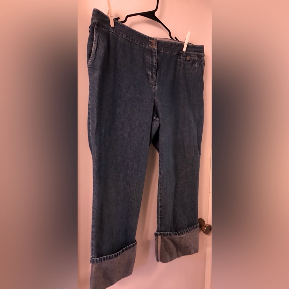 VINTAGE (2001) JJILL 14P Cuffed Jeans